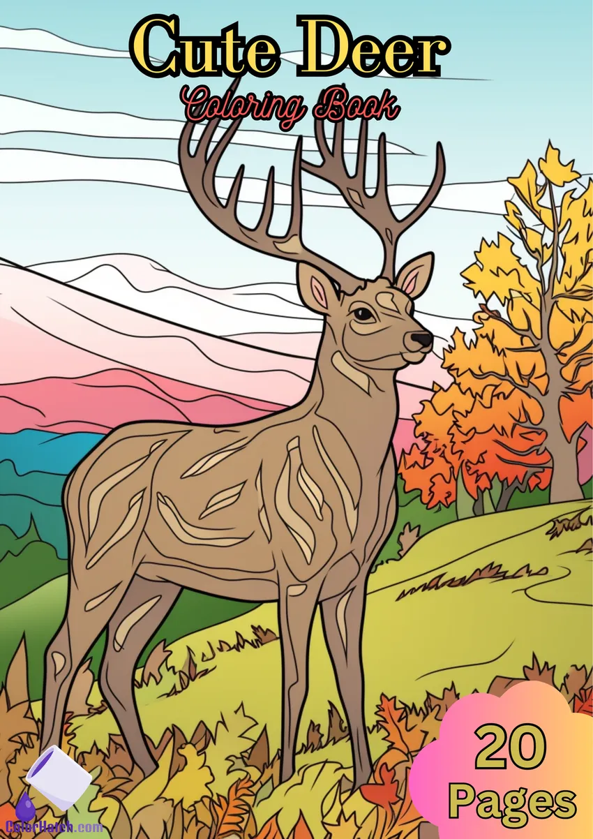 Deer Coloring Book