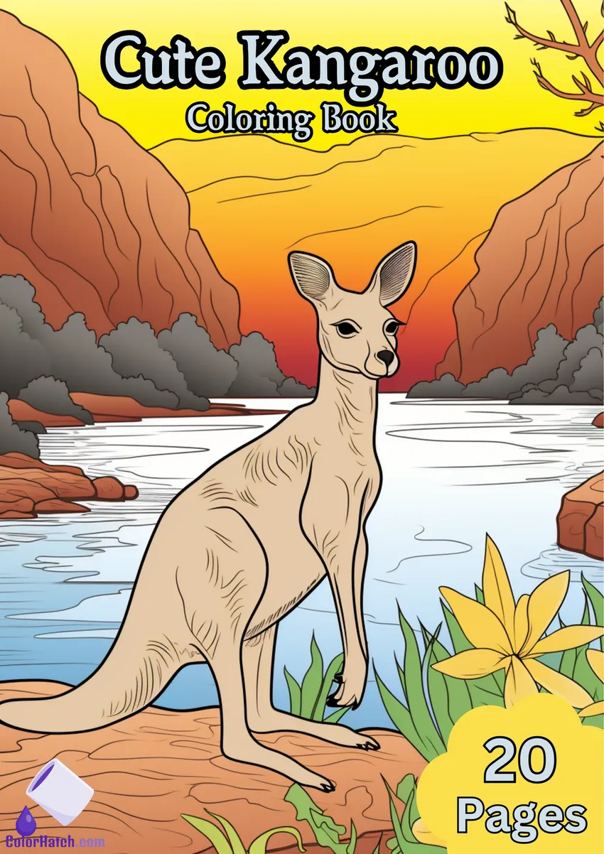 Kangaroo Coloring Book