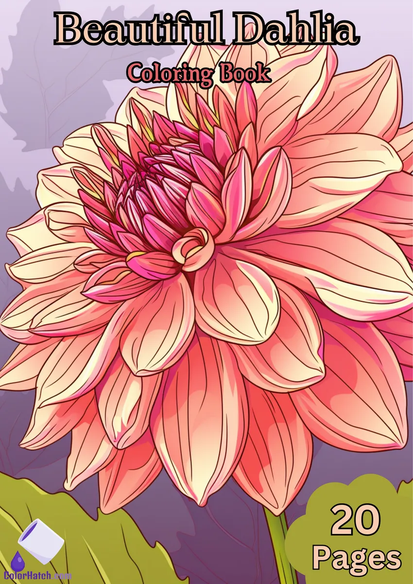 Dahlia Coloring Book