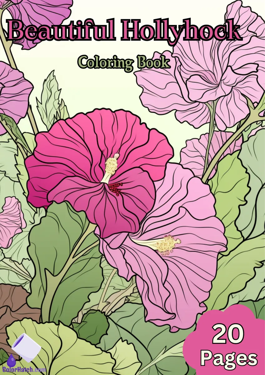 Hollyhock Coloring Book