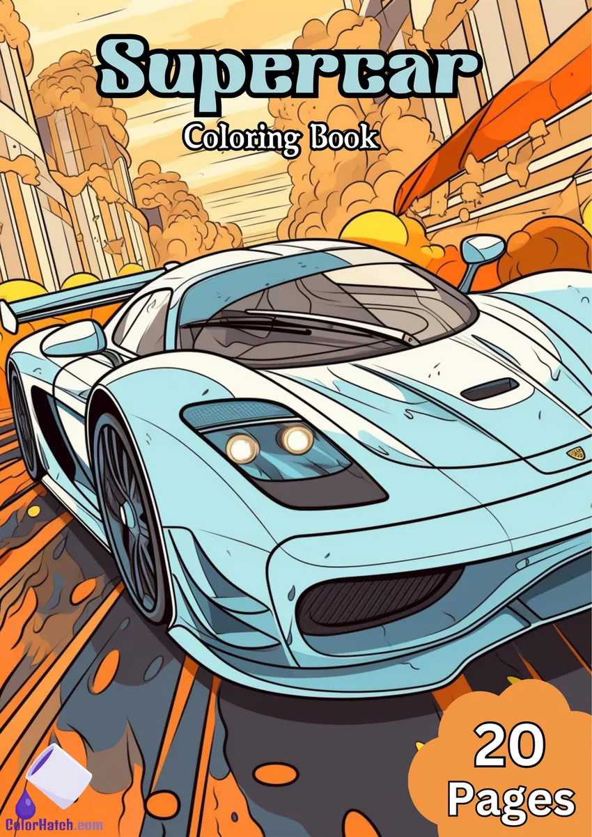 Supercar Coloring Book