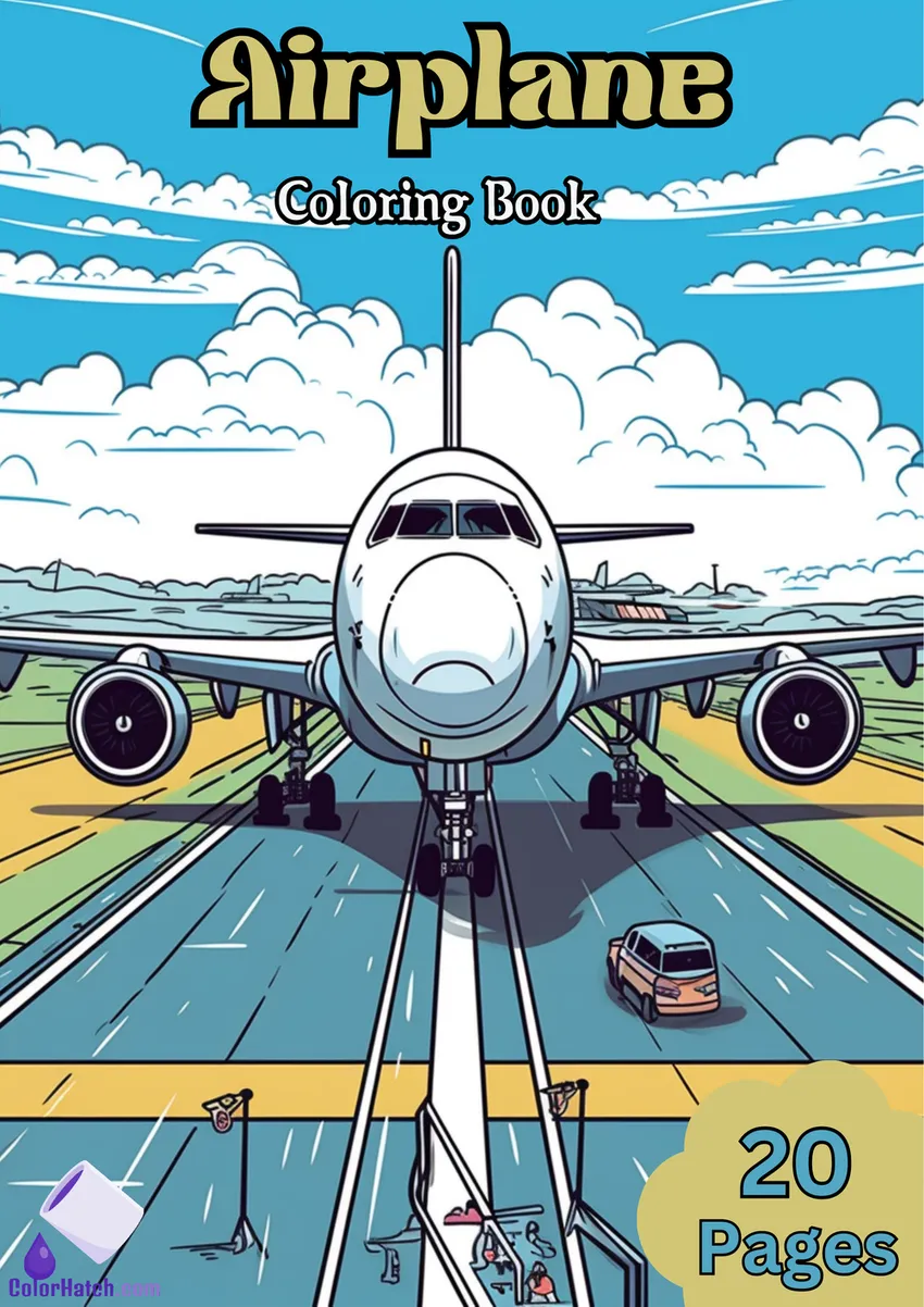 Airplane Coloring Book